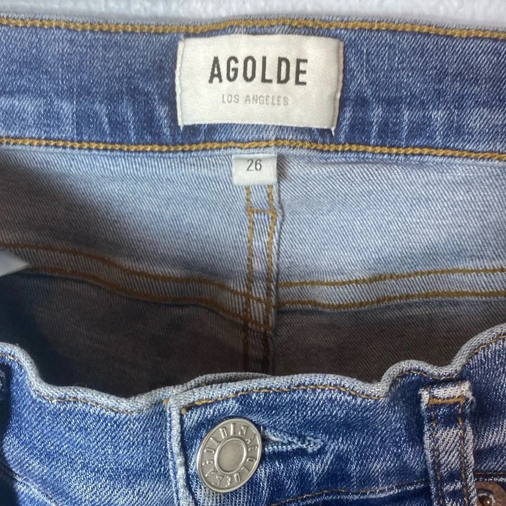AGOLDE‎ Sophie Cropped Distressed Jeans